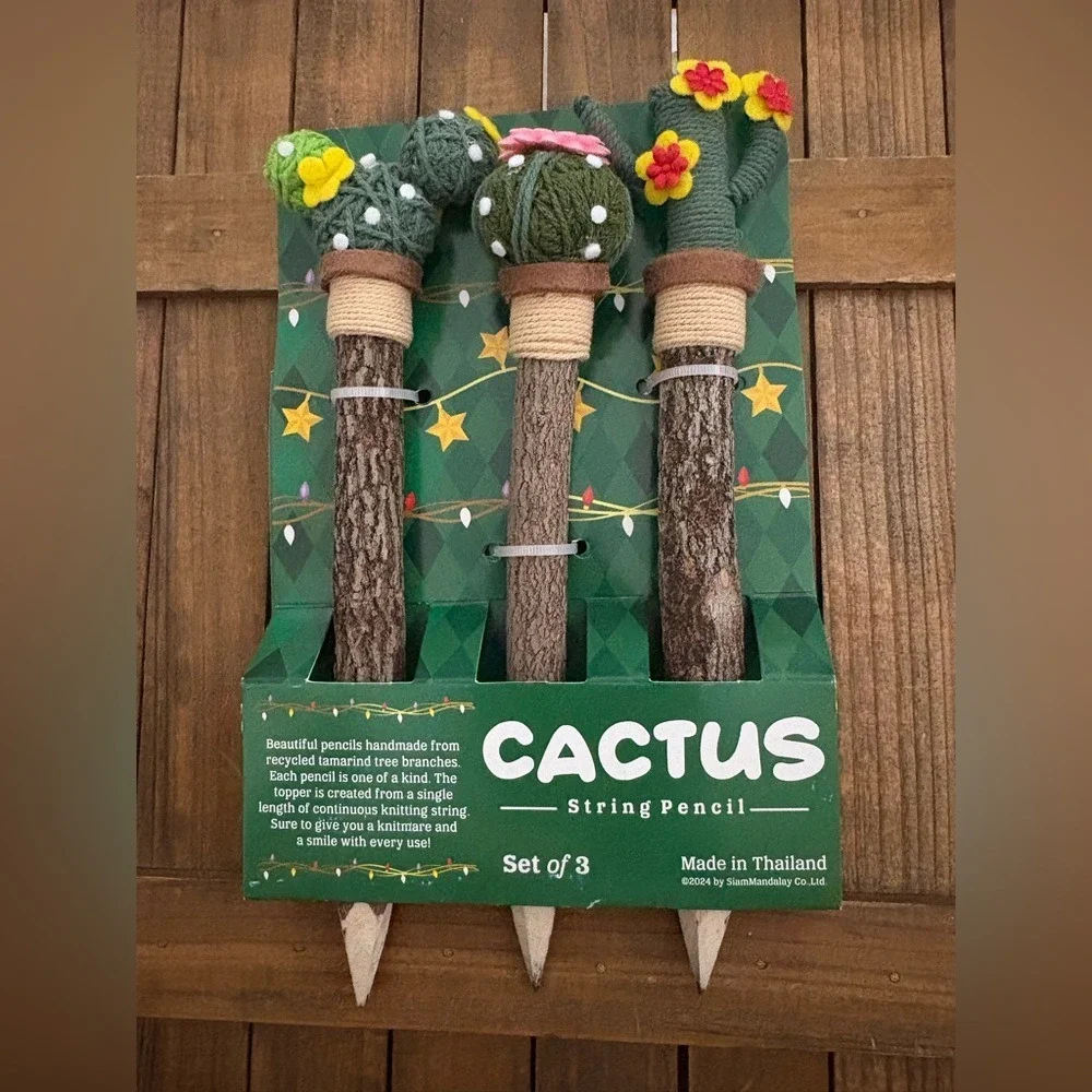 Cactus String Pencil Set‎ of 3