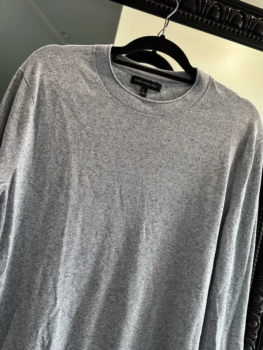 Banana Republic Heather Gray Crewneck Sweater