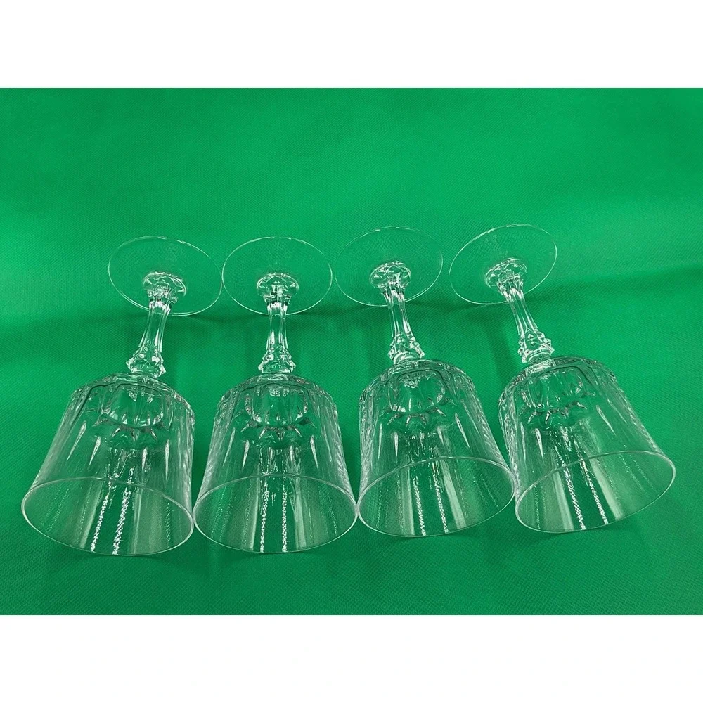 Vintage 1930s Crystal Wine Glass Set‎ of 4 - Perfect Condition