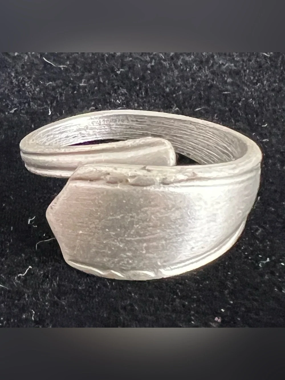 Vintage Pewter Spoon Ring