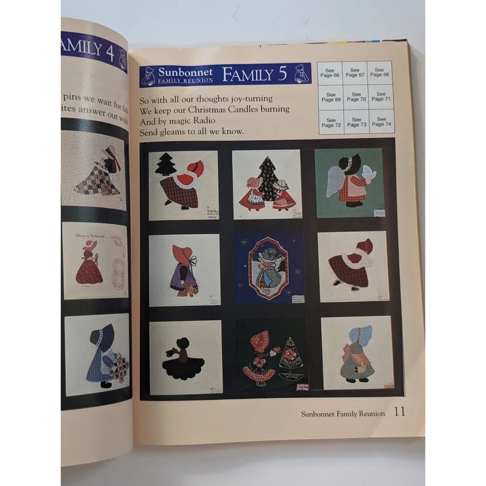 Sunbonnet Family Reunion Album 1 (1989) 125 Designs House of White Birches Quilt