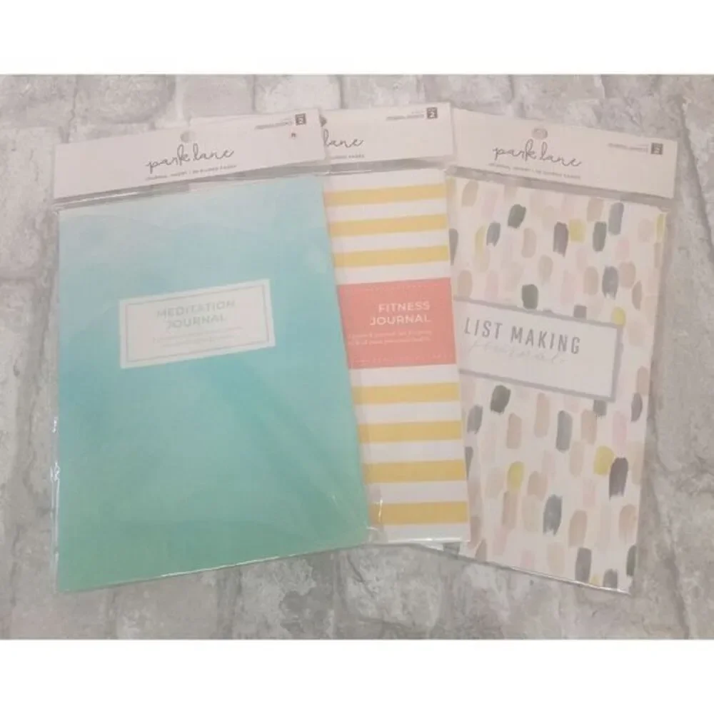 Journal Bundle Of Three Meditation,‎ Fitness & List Making NWT