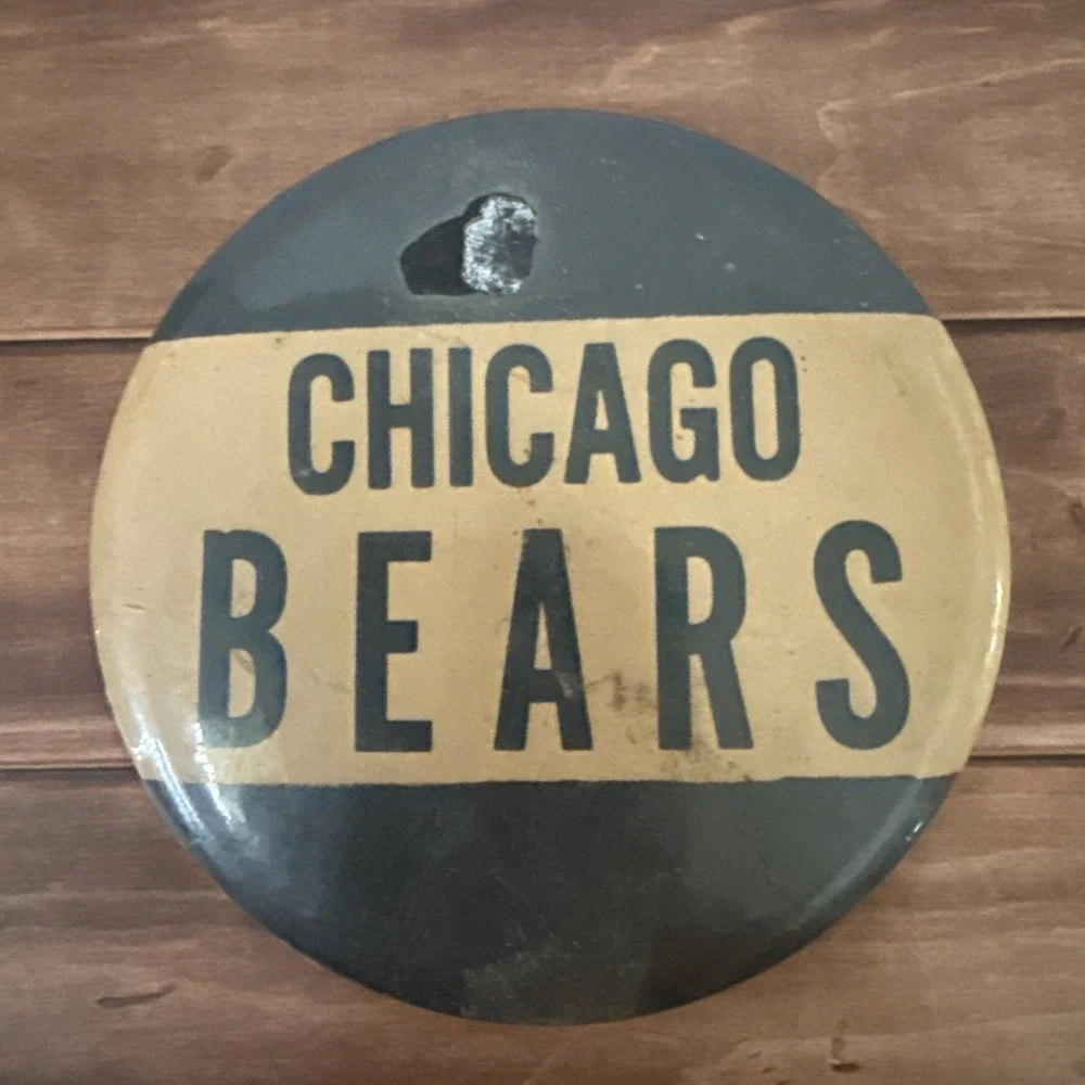 Vintage NFL Chicago Bears 1950s‎ Pin Button Pinback 3 1/4