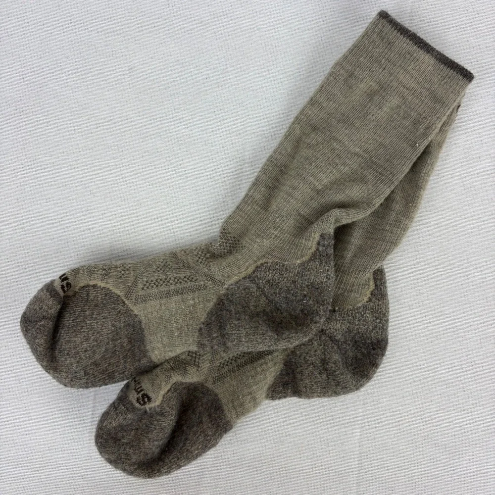 Smartwool Mens Phd Outdoor Light Crew Socks‎ Sz M (6-8.5) Beige Nordic Cushioned