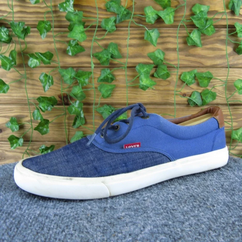 Levi's Men's 12 Blue Denim Canvas‎ Sneakers Casual Lace-Up Shoes
