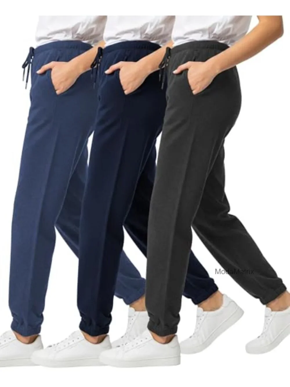 Girls Active Fleece Jogger Sweatpants with Pockets & Drawstring