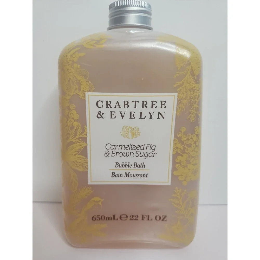 Crabtree & Evelyn CARMELIZED FIG & BROWN SUGAR Bubble Bath 22 fl oz BRAND NEW