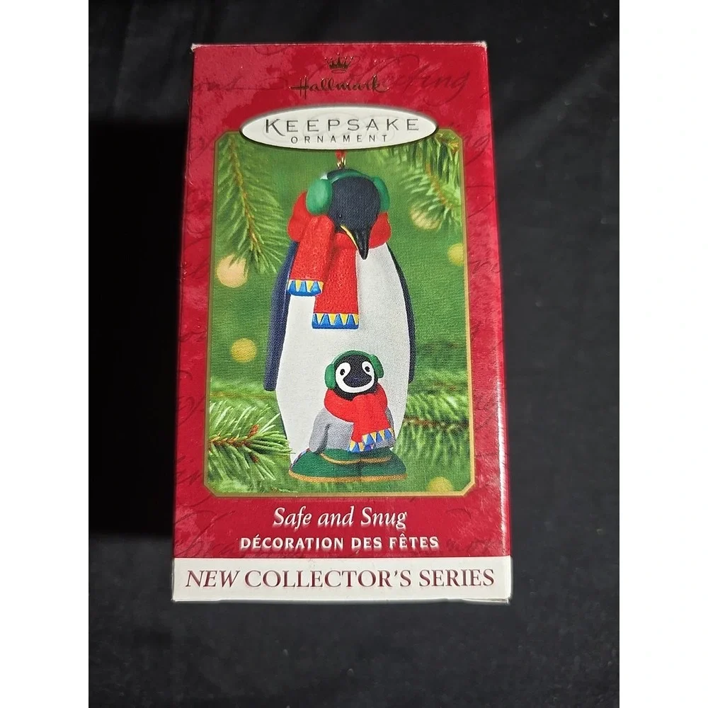 Hallmark Keepsake Ornament 2001 Safe And Snug‎ #1 Porcelain Penguin 2001