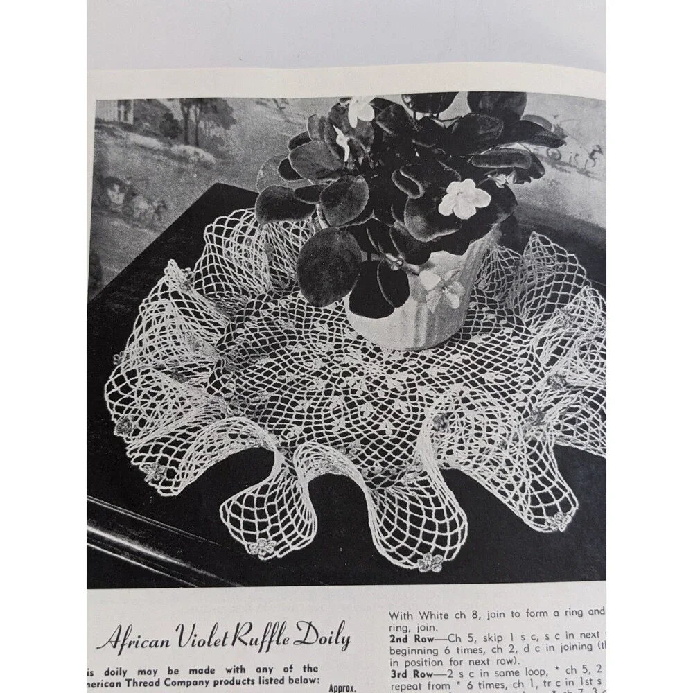 Vintage 1979 Floral Doilies For Crocheting Book 35 Patterns Edited by Rita Weiss