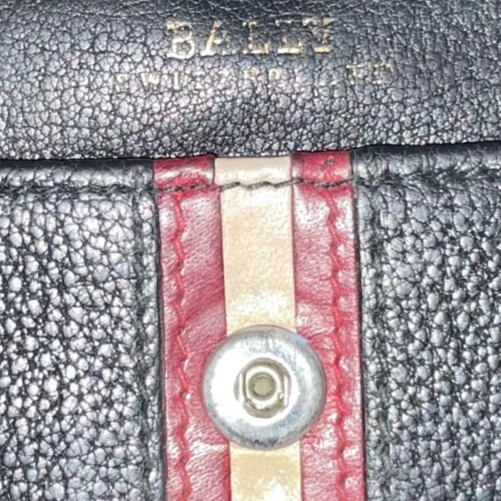 Bally black leather