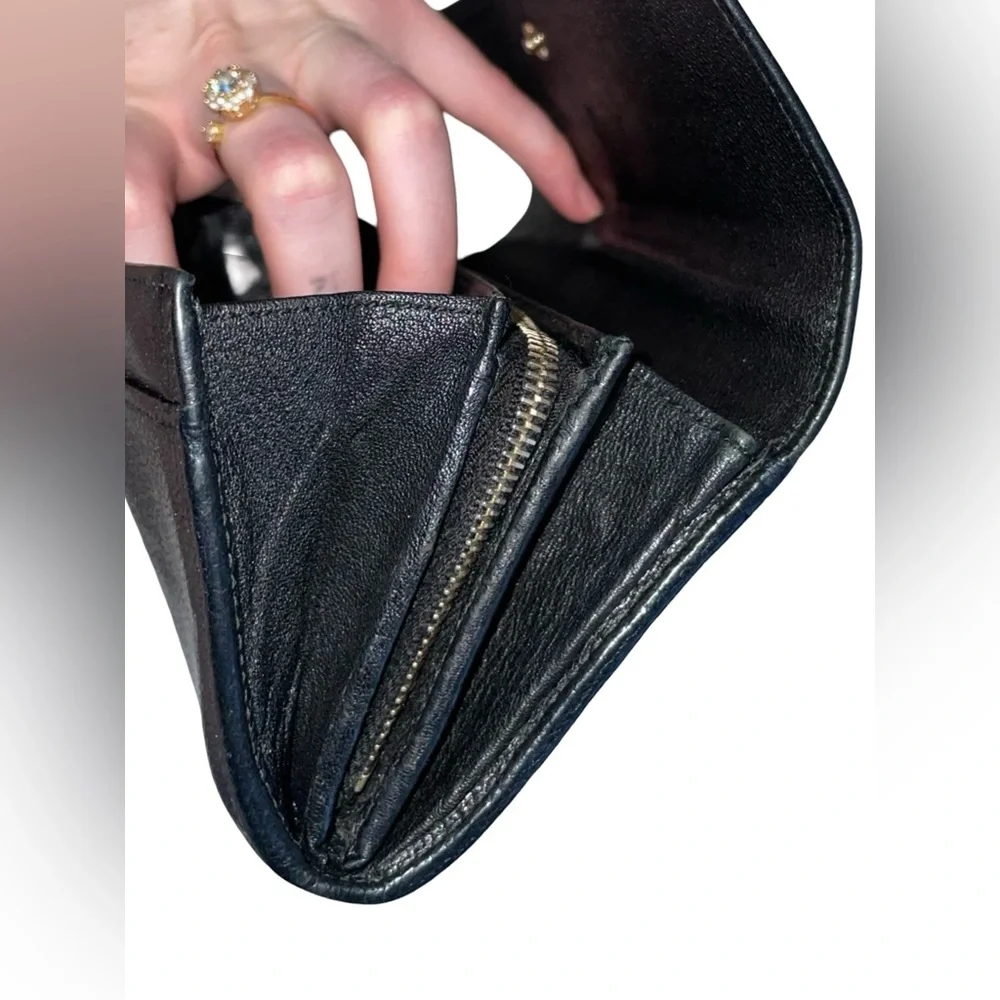 Bally black leather
