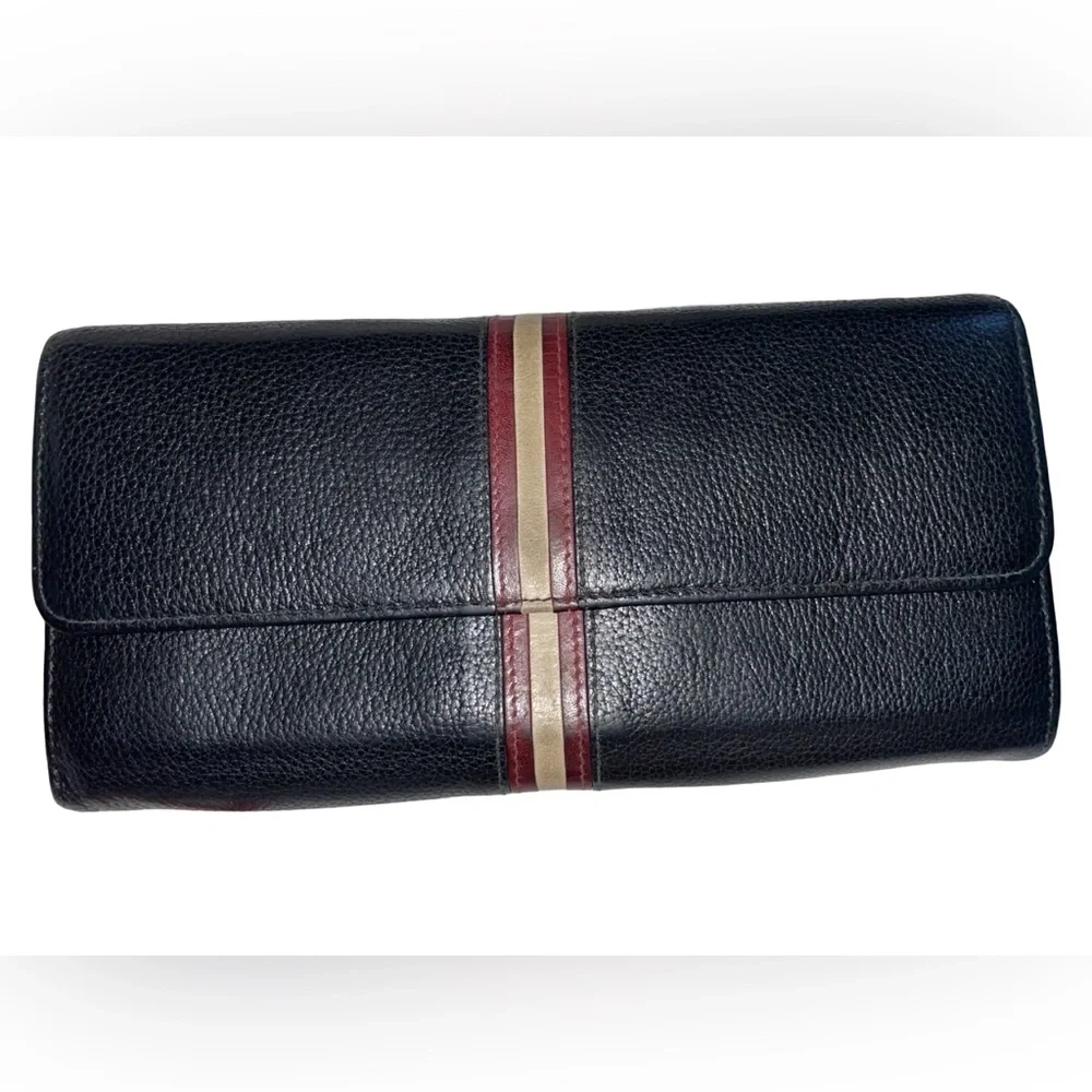 Bally black leather