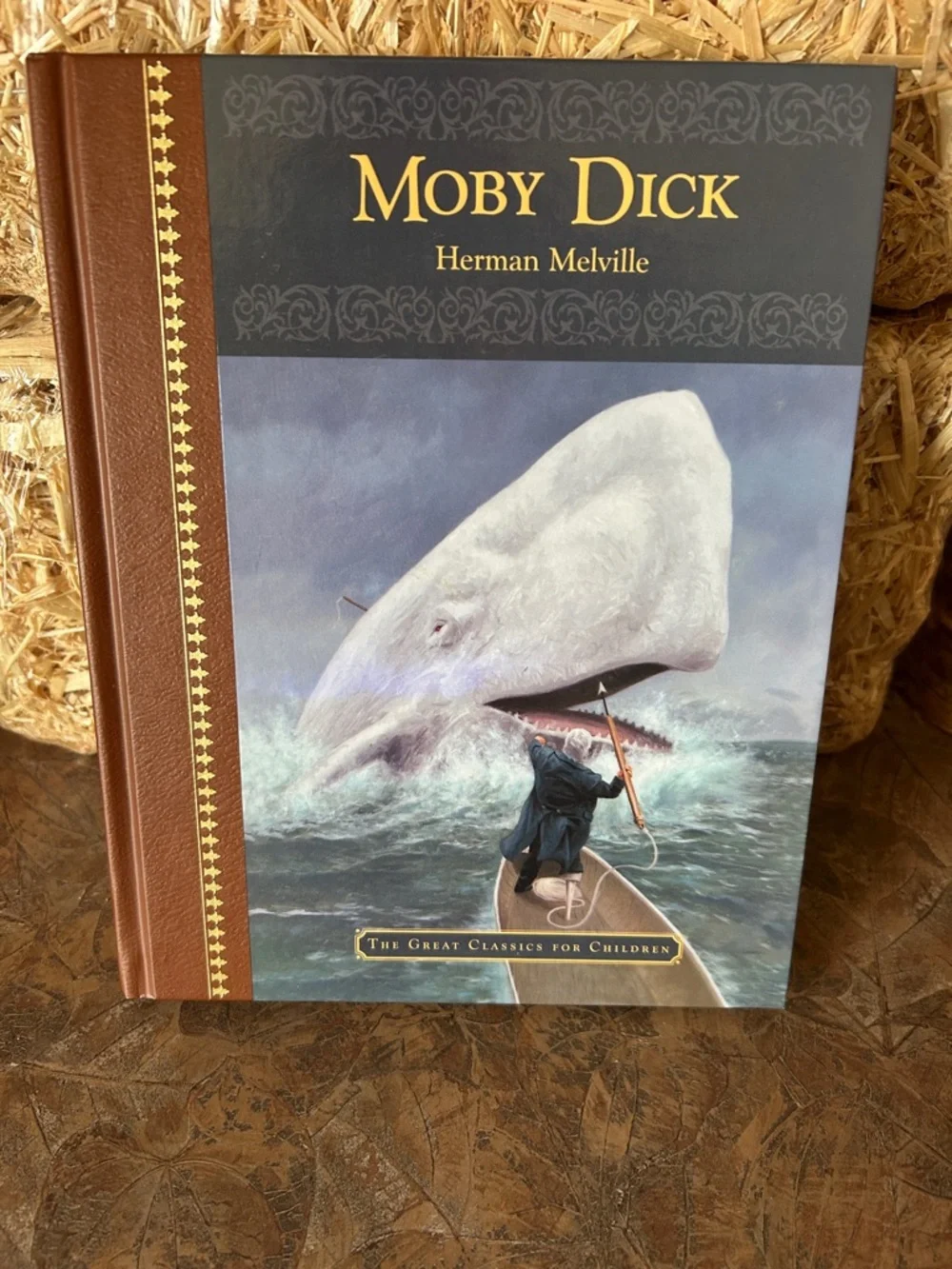 Vintage Moby Dick Hard Cover Book by Herman Melville