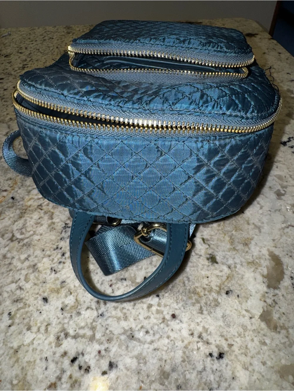 Quilted Teal Mini Backpack - Cynthia Rowley