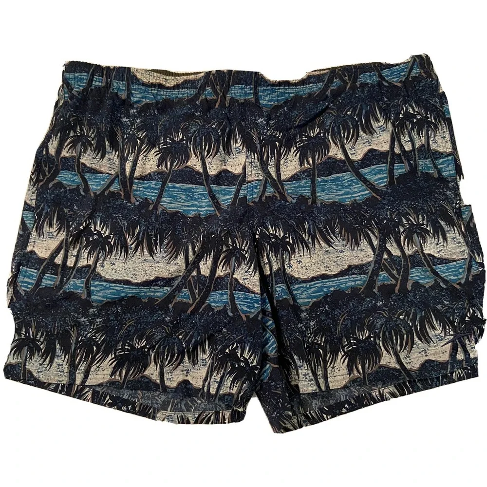 Vtg Speedo Mens‎ Swim Trunks L Hawaiian Mesh Lined Drawstring