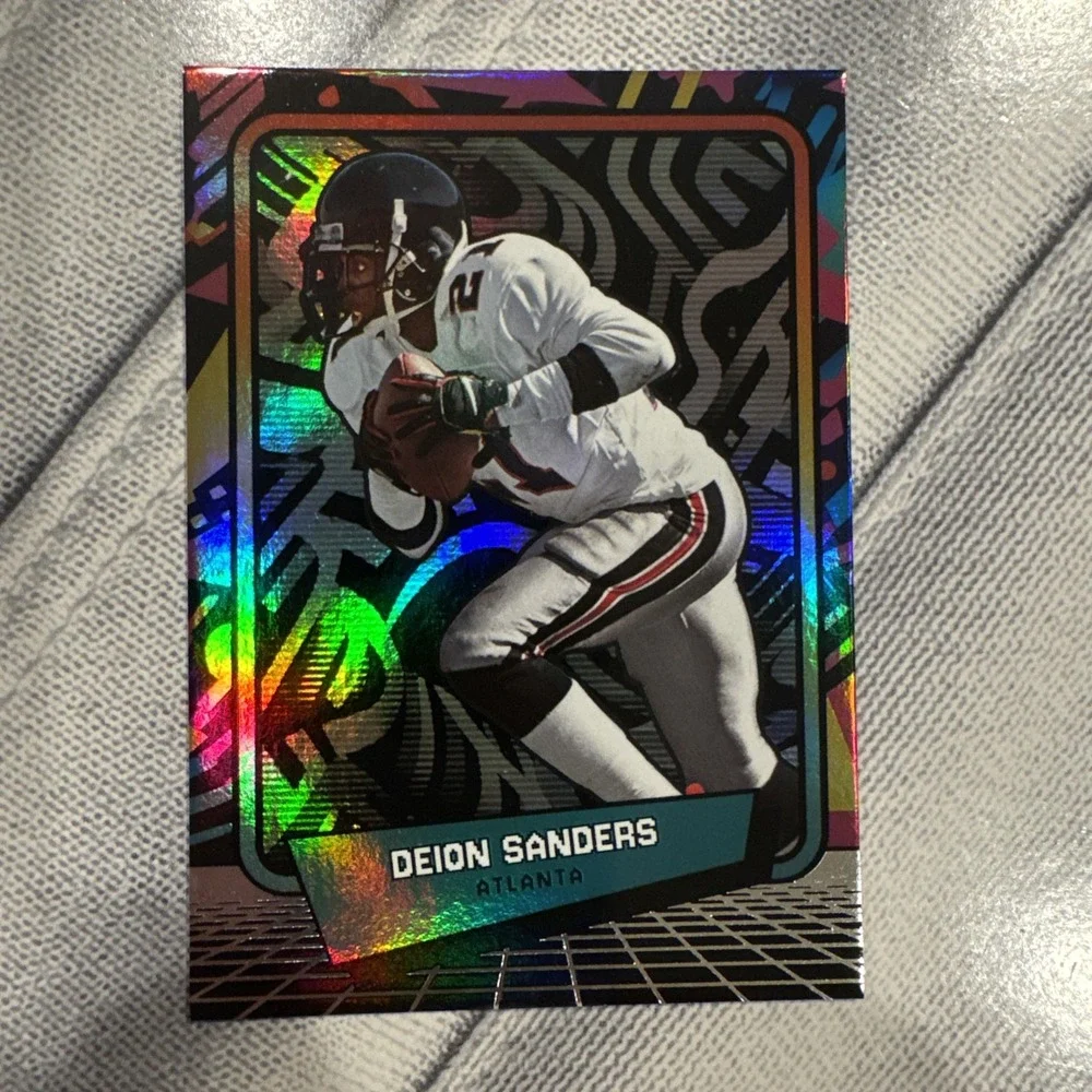 Panini 90s Pop Culture Deion Sanders #32 Holo Falcons Football Card