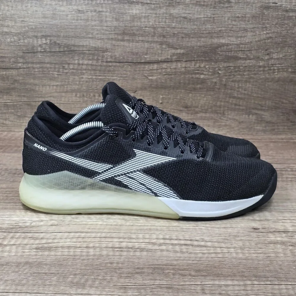 Reebok Nano 9 Men's Size 12.5 Black White Crossfit Athletic Shoes FU6826