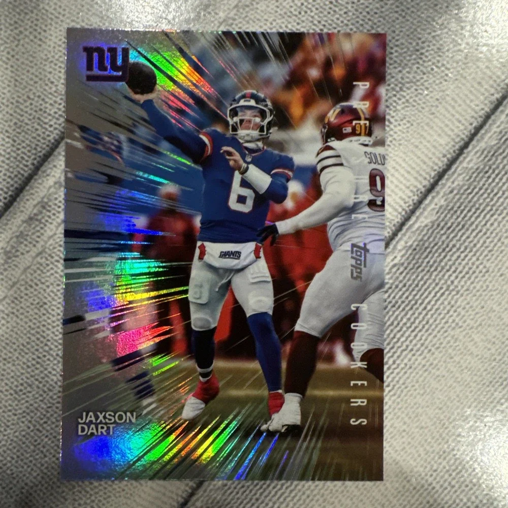 Topps Flagship Jaxson Dart Pressure Cookers Foil Football Card