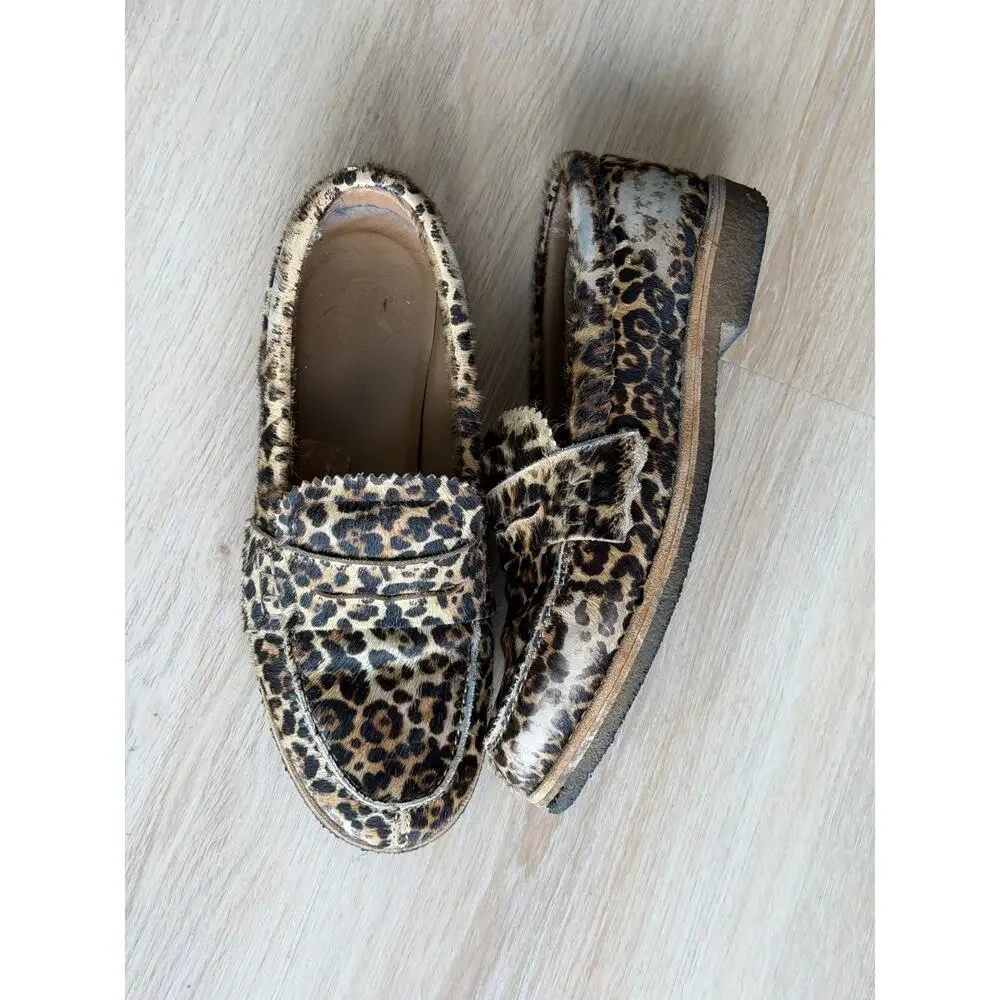 Golden Goose leopard loafers