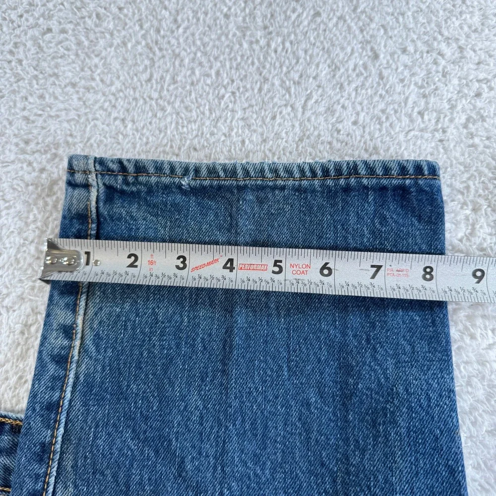 Levis 501 Jeans Mens 33x30 Blue Medium Wash Button Fly‎ Straight Distressed