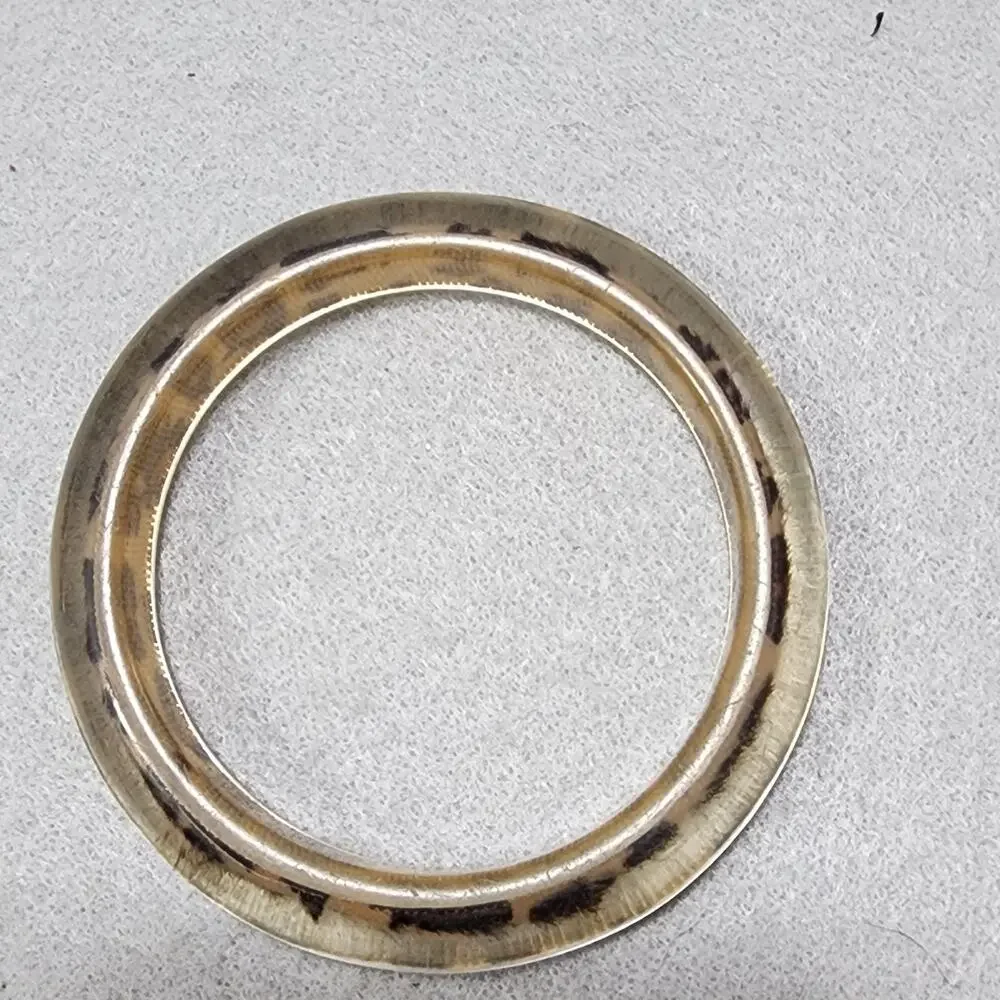 Leopard Animal Print Bangle Bracelet Acrylic-Lucite Vintage 1980s Retro Boho