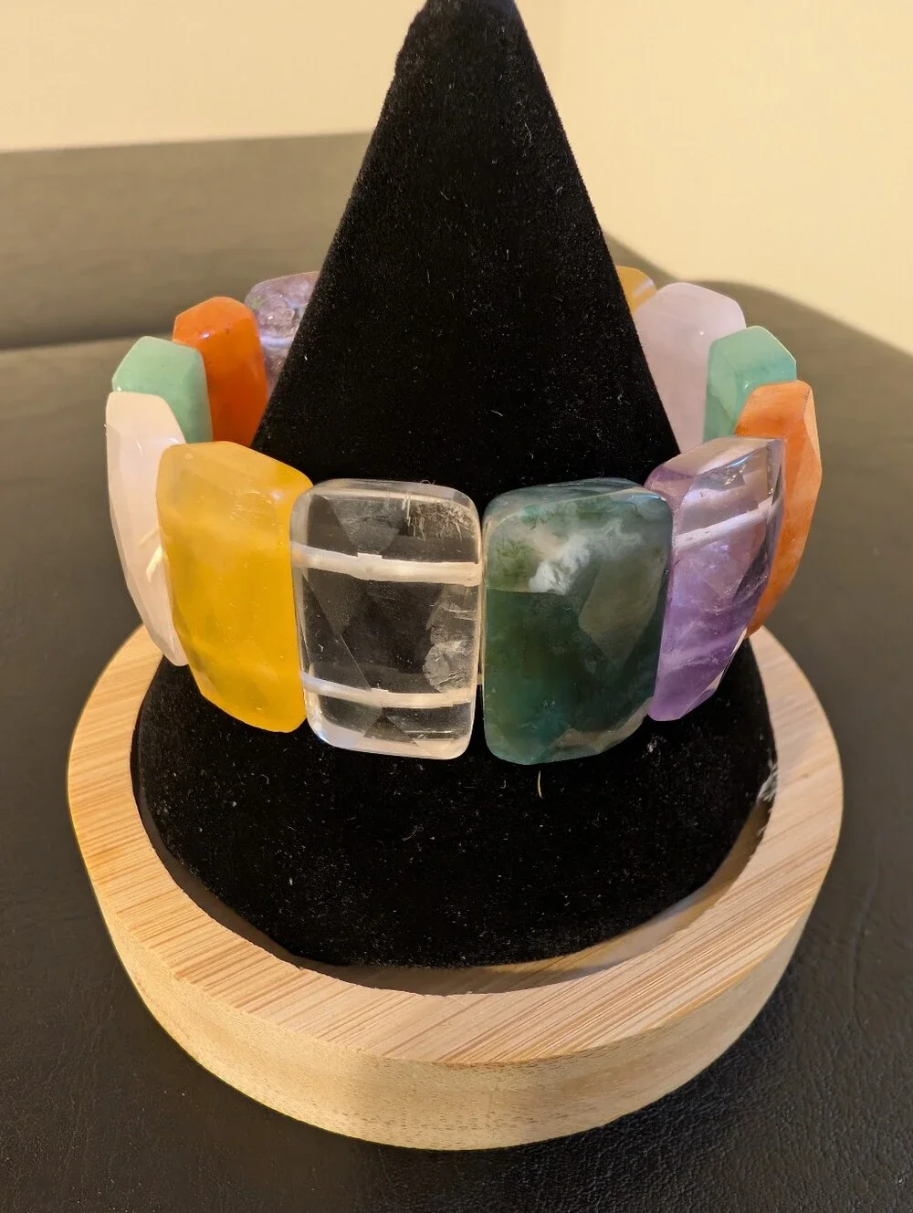 Multicolor Semi-Precious Stone Stretch Bracelet - Women Jewelry Bracelets