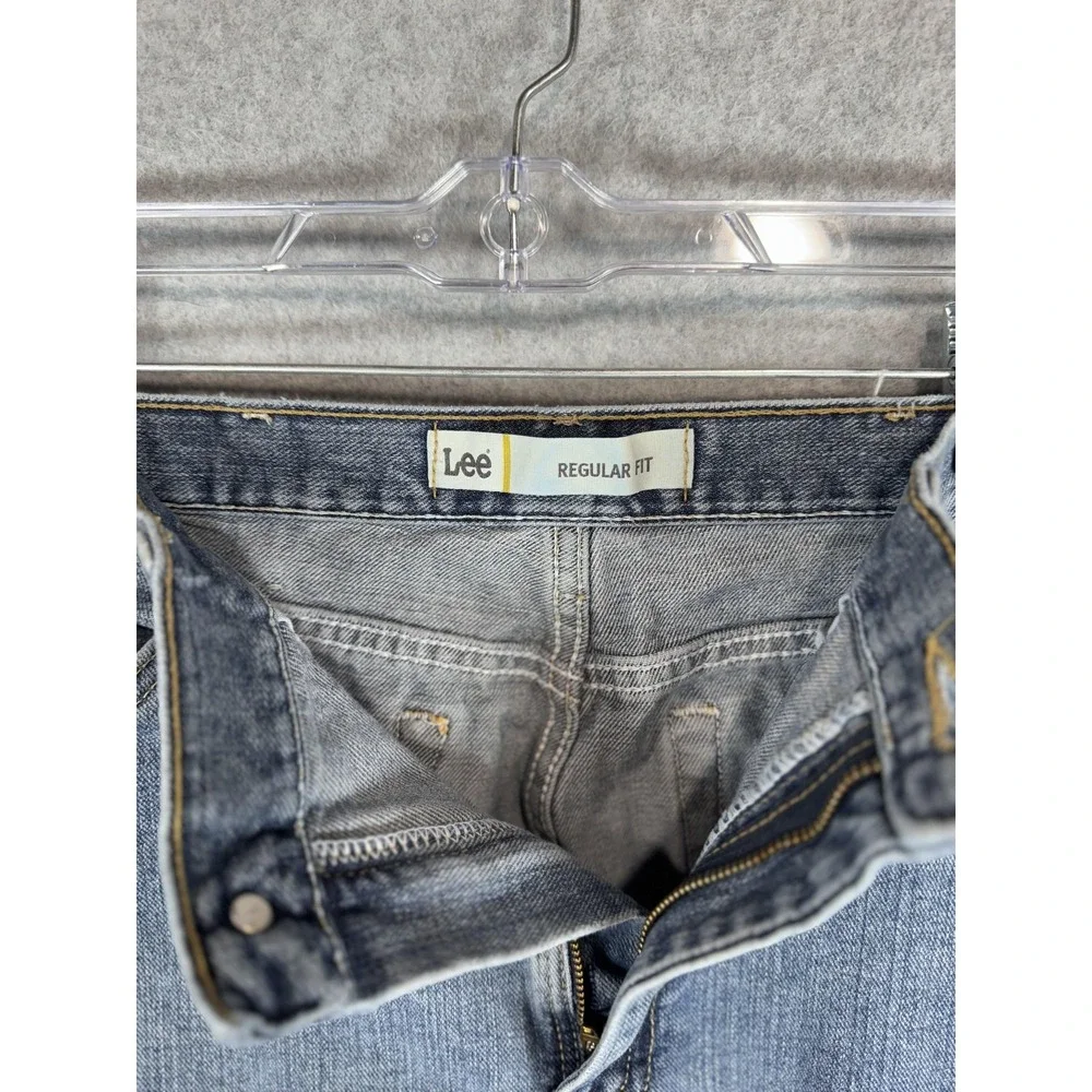 Lee Jeans Mens 38x29 Blue Regular Fit‎ Straight Leg Denim Classic Casual Pants