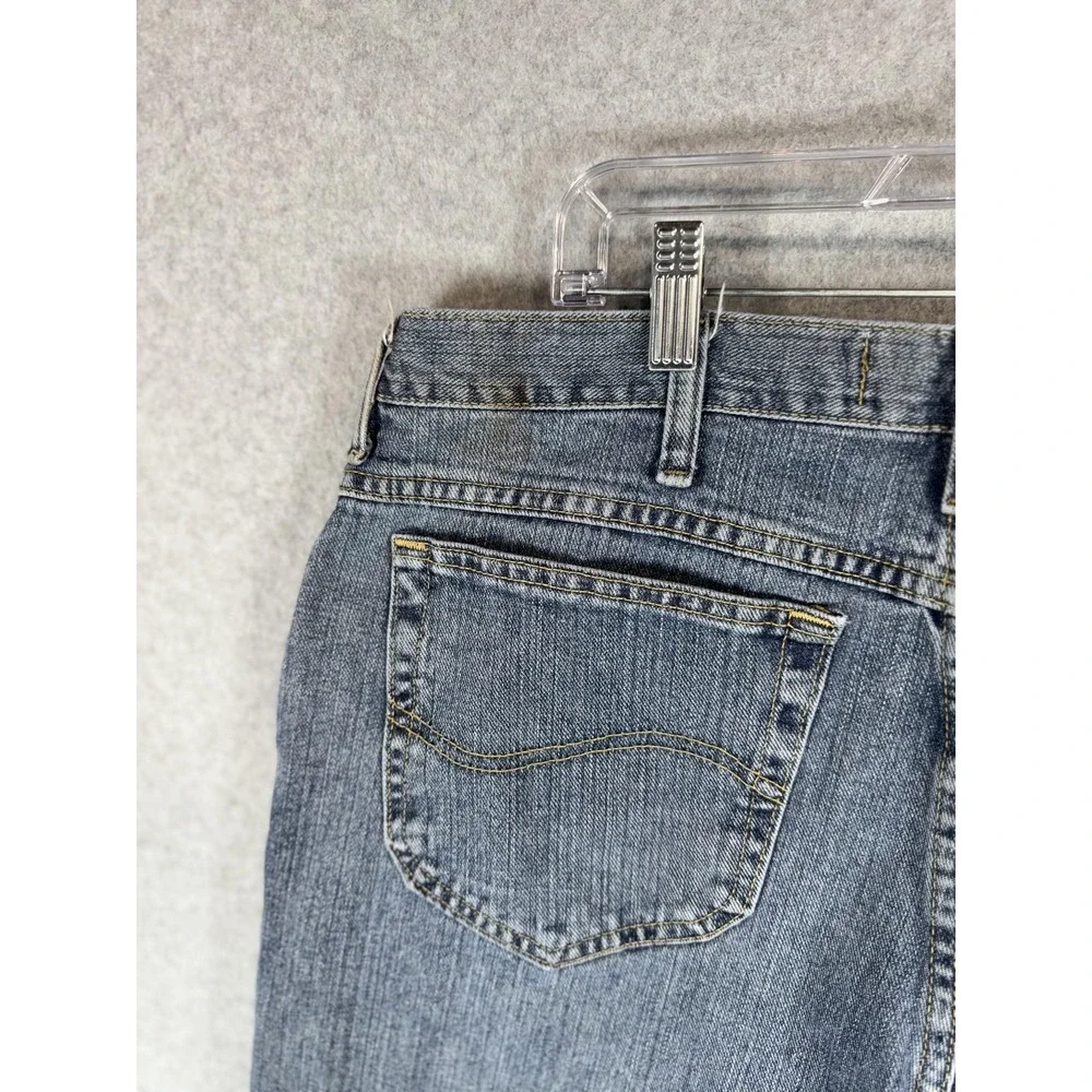 Lee Jeans Mens 38x29 Blue Regular Fit‎ Straight Leg Denim Classic Casual Pants