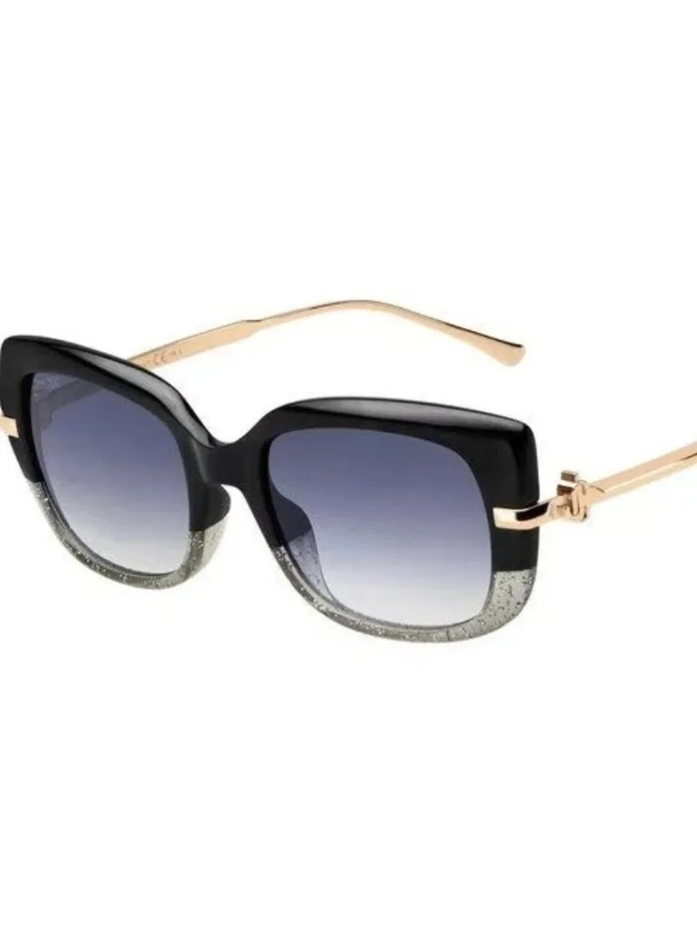 NEW ⭐ Jimmy Choo Sunglasses 0ORLA/G/S 08A 54/20 Black/Gold NEW in JC Case