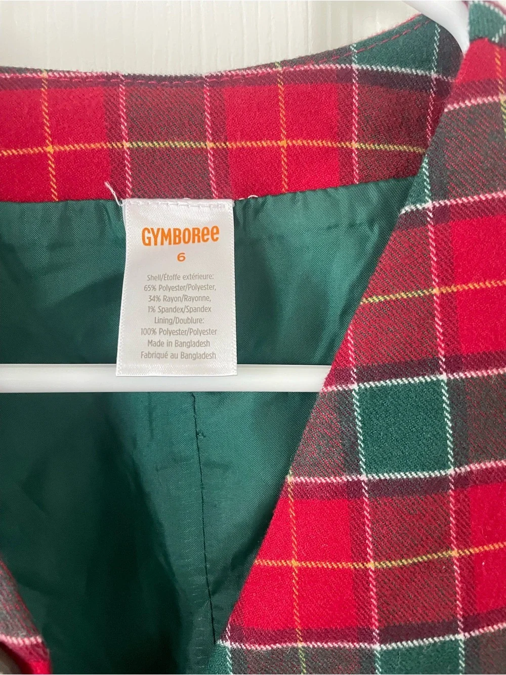 Gymboree festive plaid