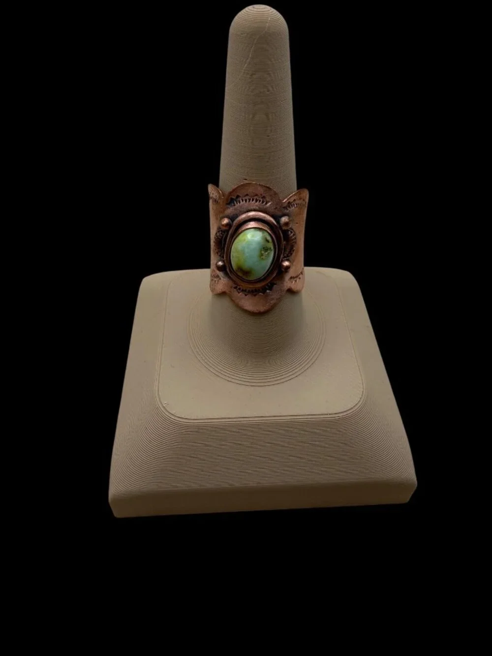 Artisan handcrafted Palomino Copper Ring Cigar band Rustic Boho chic Sz 8 7.05g