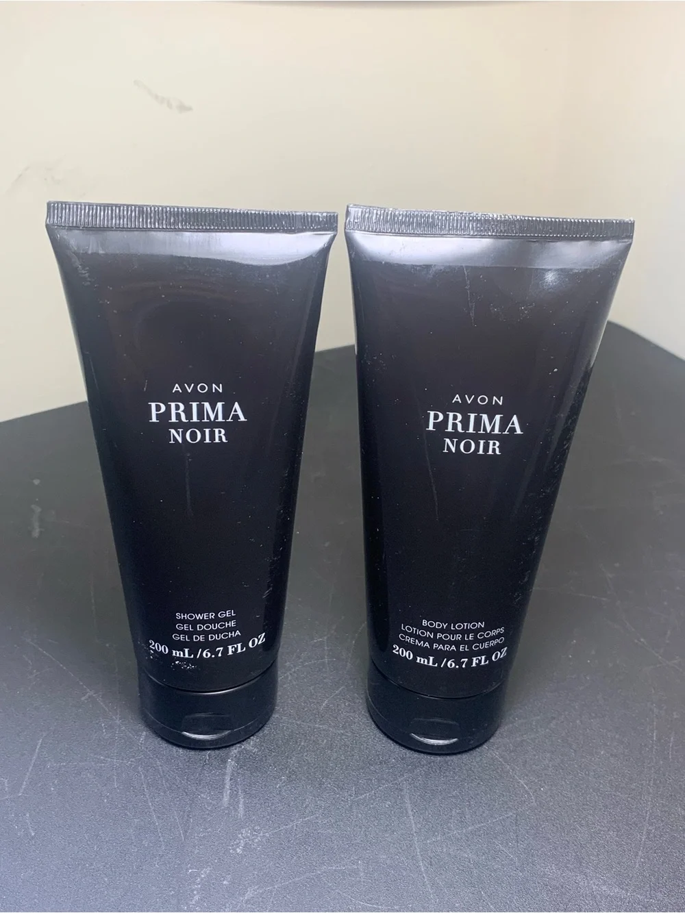 Avon Prima Noir Shower Gel & Body Lotion (Lot of 2) 200ml/6.7oz