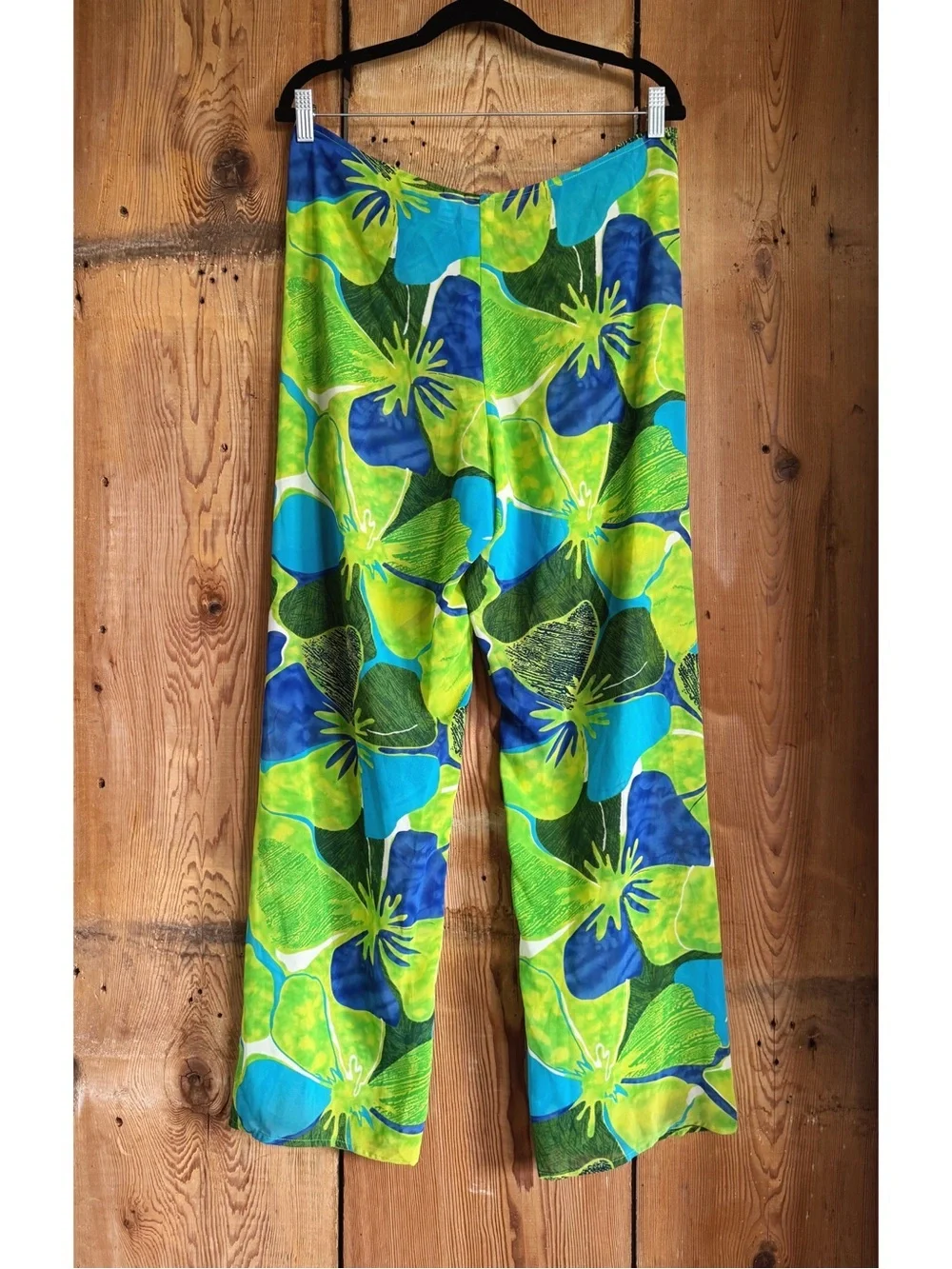 Sz S Y2K Victoria’s Secret Tie Front Straight Leg Sheer Swim Coverup Pant EUC