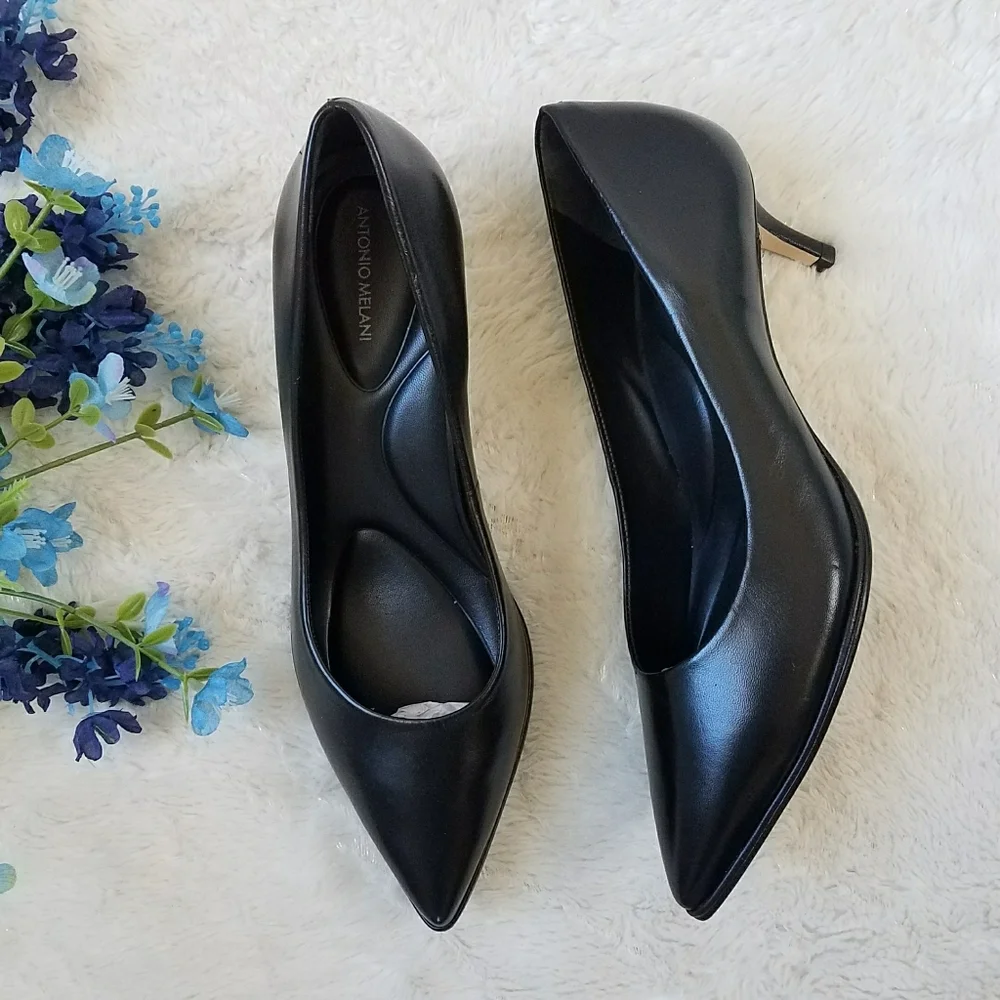ANTONIO MELANI Ellen Leather Pointed Toe Pumps