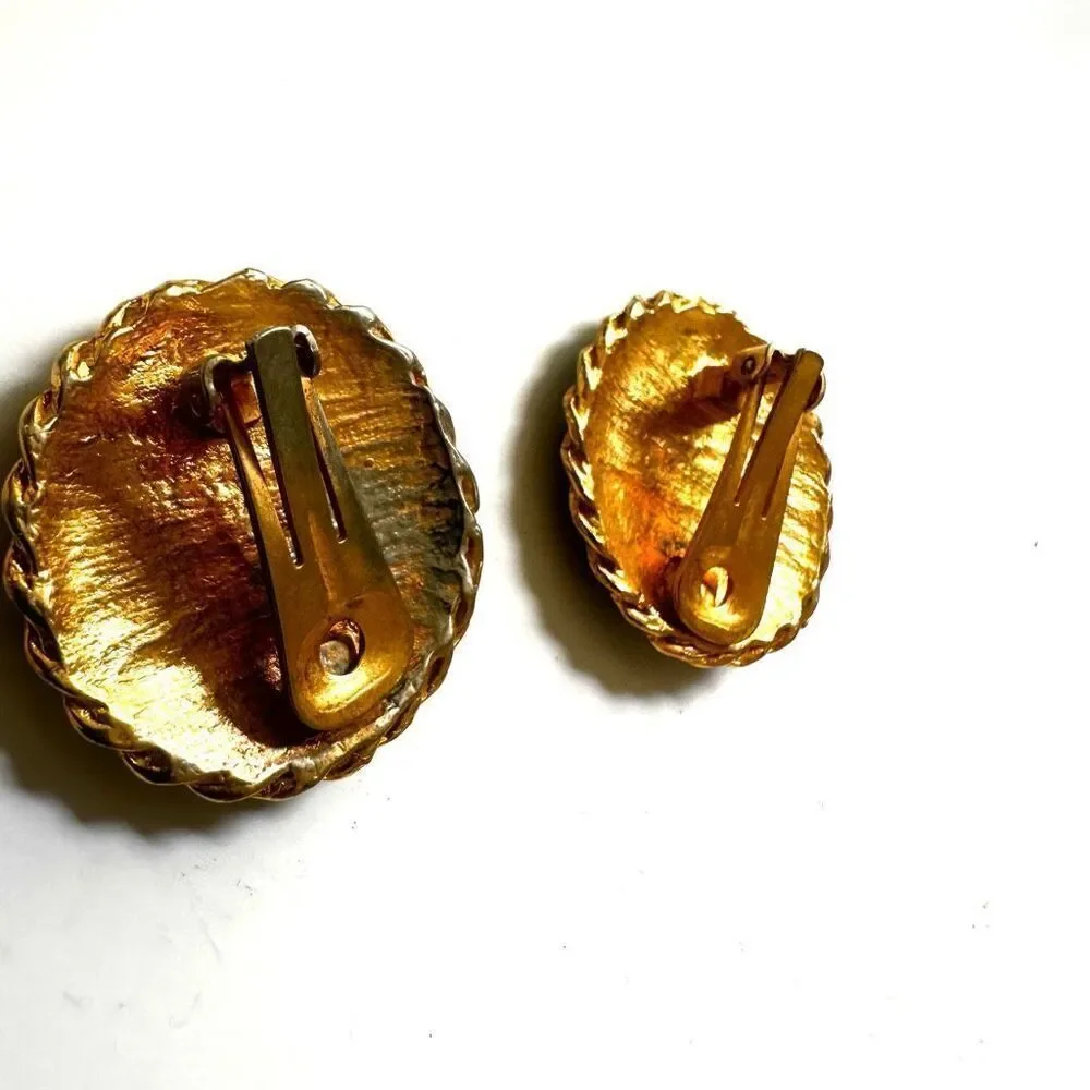 Navy round nautical clip earrings reasonable very positioned