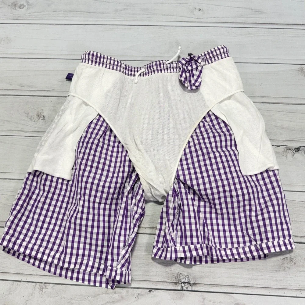 Ralph Lauren Purple Label‎ Swim Trunks Shorts Mens L Purple Check Bathing Suit