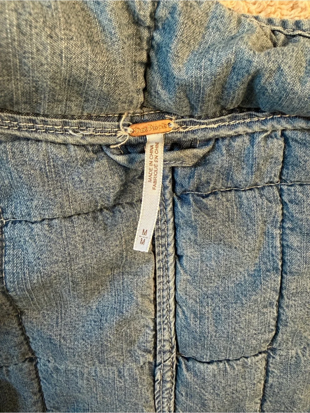 Free People quilted denim