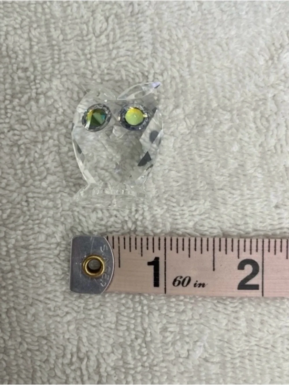 Authentic Retired Swarovski Owl Mini Feathered Crystal With Box #7654NR038000