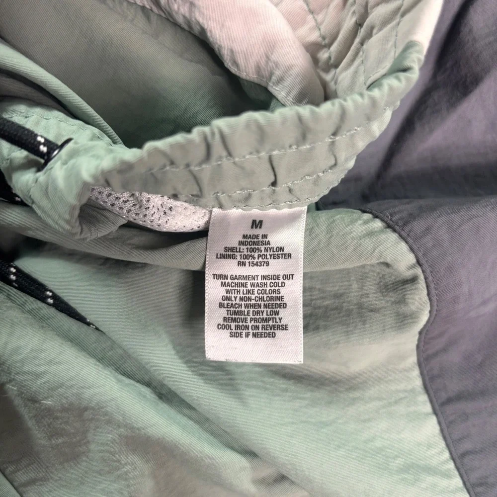 Aeropostale Color Block Swim Trunks Mens Medium Green Gray‎ Lined Beach Shorts