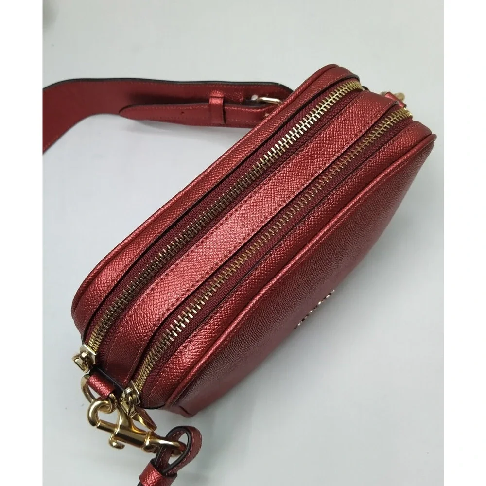 Coach red leather