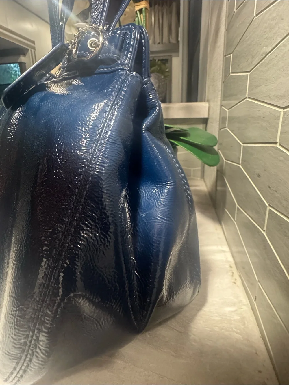 Coach glossy navy