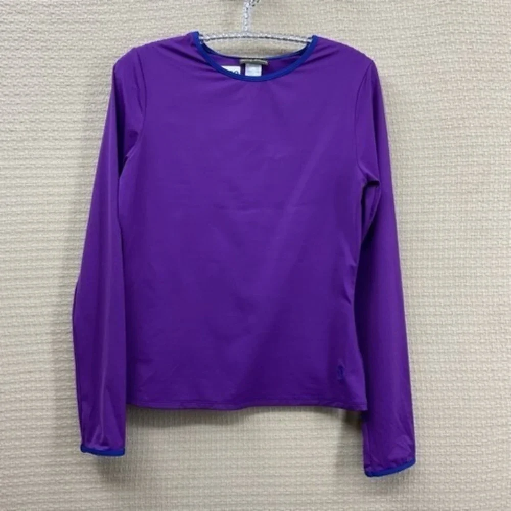 Tommy‎ Bahama Purple Long Sleeve Rashguard Swim T-Shirt Women Medium China