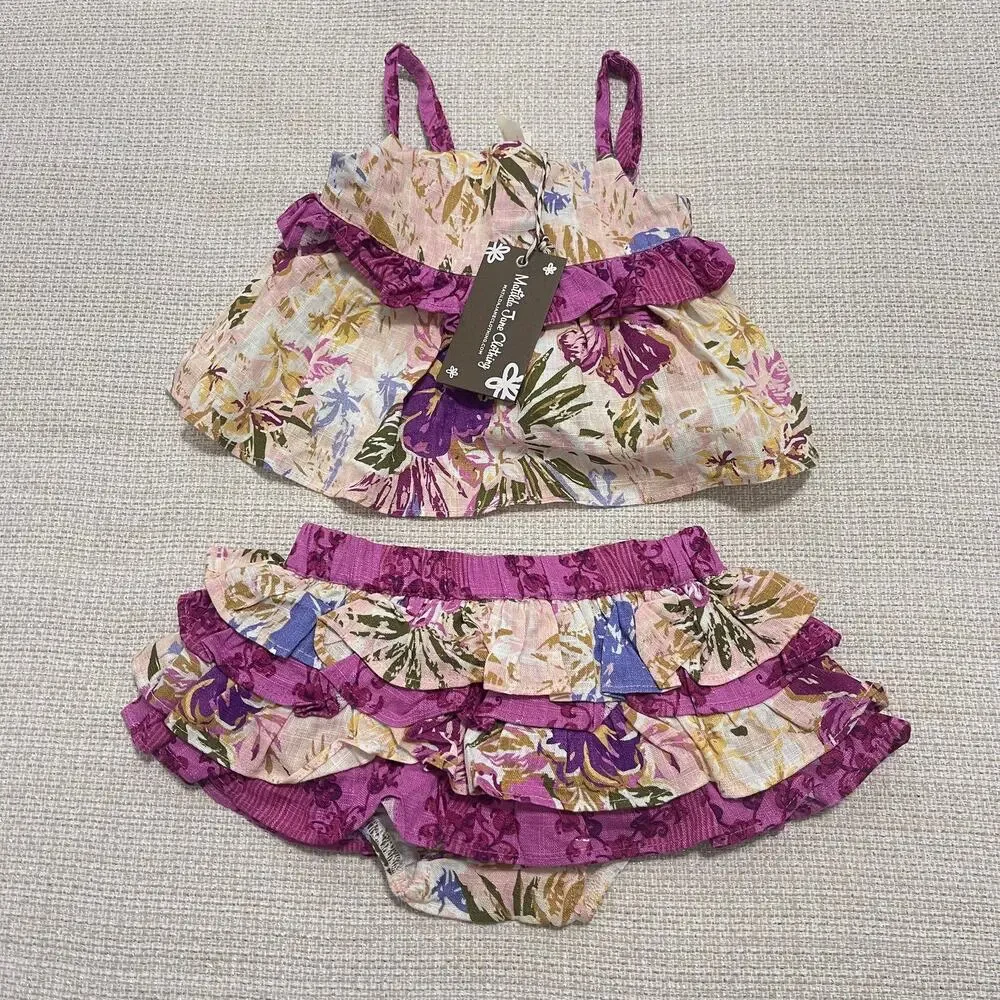 Matilda Jane Floral‎ 2 Piece Set Outfit NWT 6-12 Months