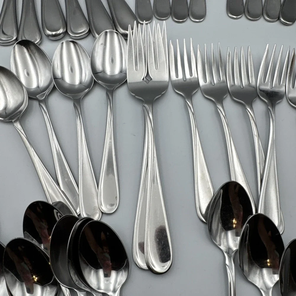 76 pcs Oneida USA Stainless Steel Flatware Serving Set FLIGHT RELIANCE