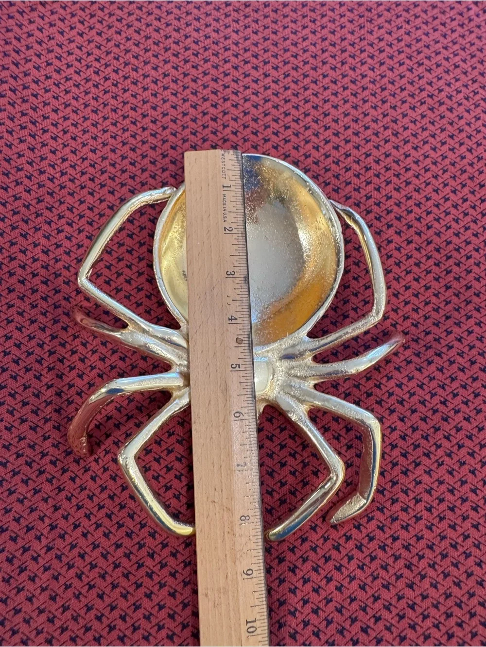 Halloween spider decor striking gold