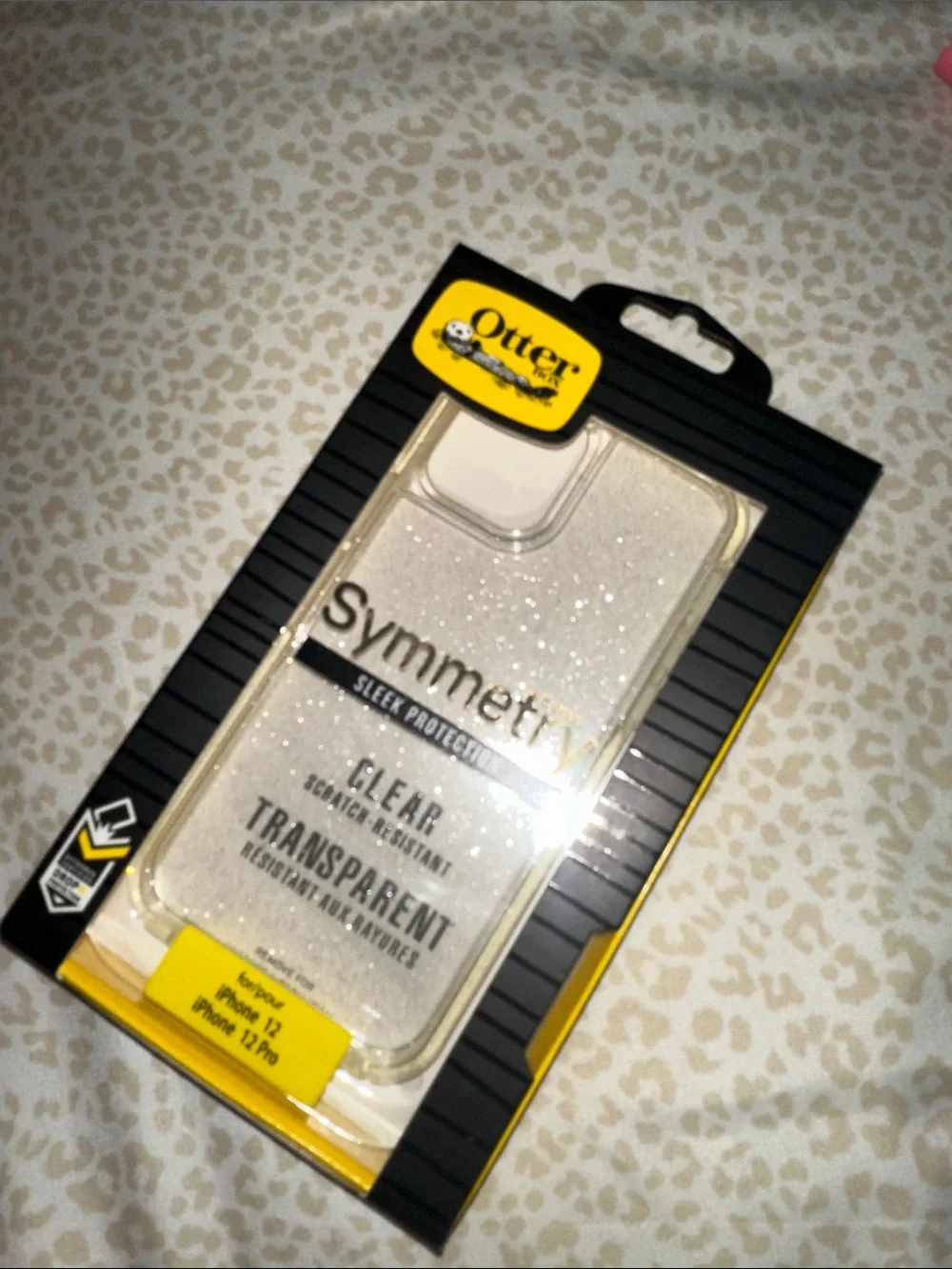 IPHONE 12/12pro Otterbox Symmetry Series Clear Glitter Case - Transparent/Sparkl