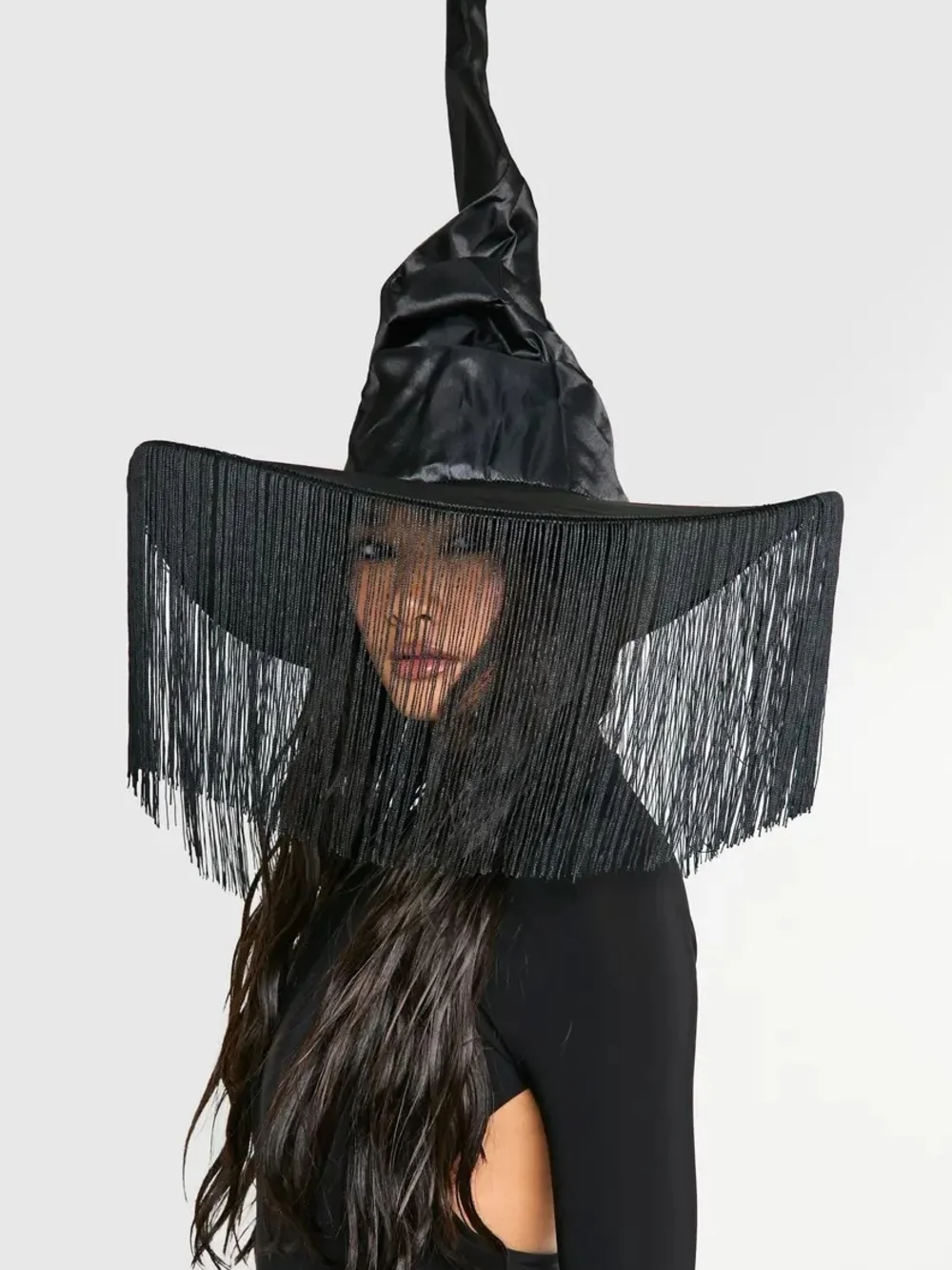 Halloween Fringe Detail Witches Hat