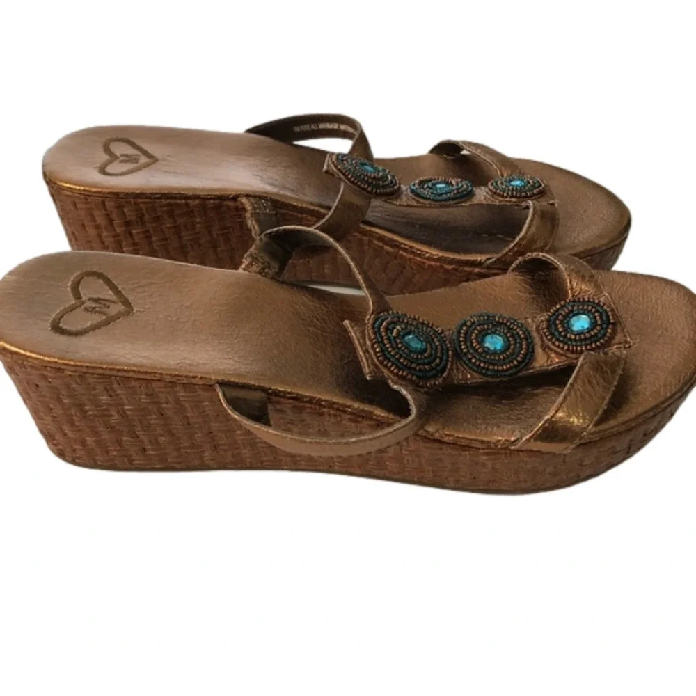 Madeline Stuart Wedge Embellished Sandals