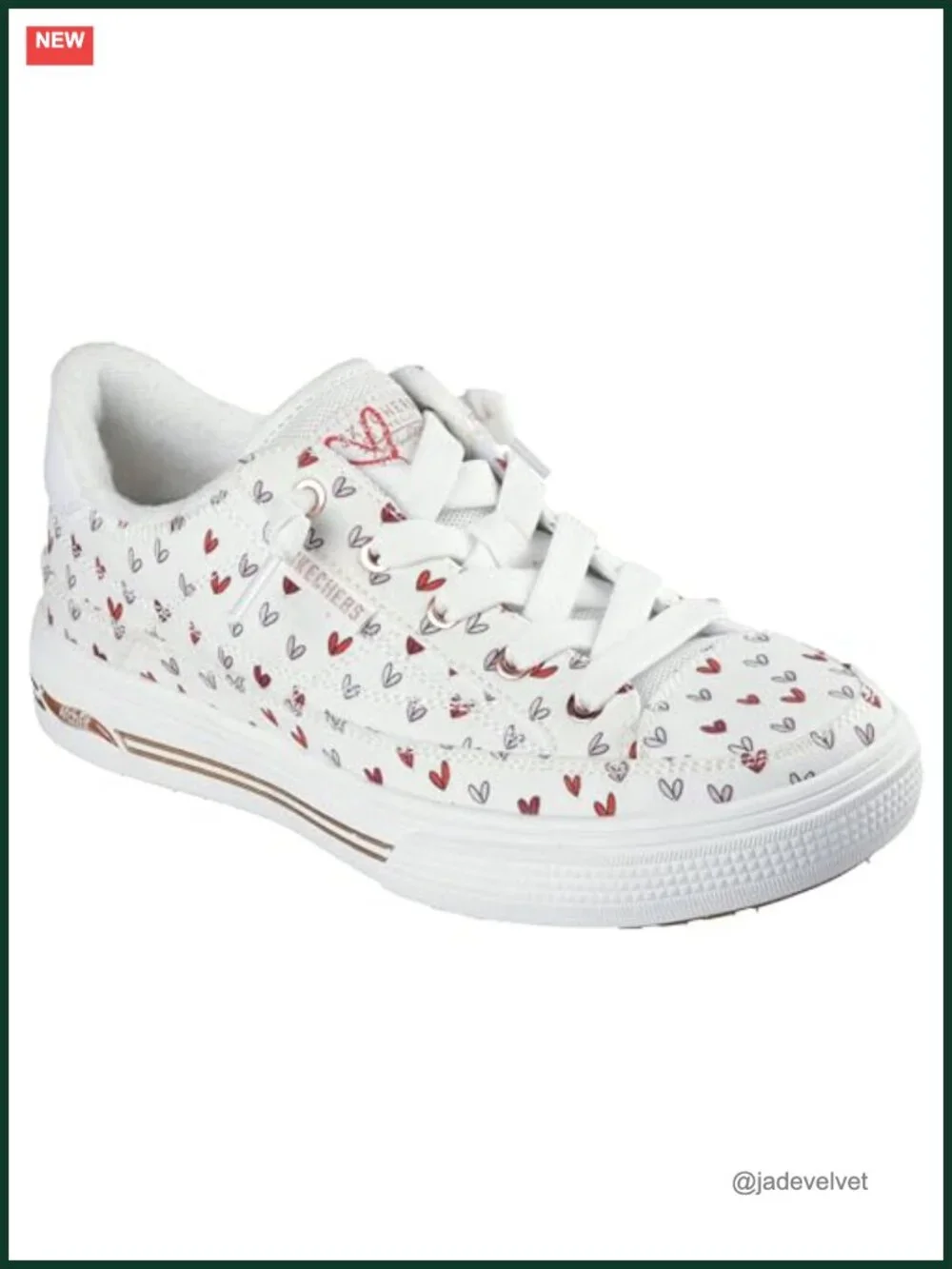 Skechers Arch Fit Arcade Canvas Sneakers No-Tie Slip-On Memory Foam Vegan