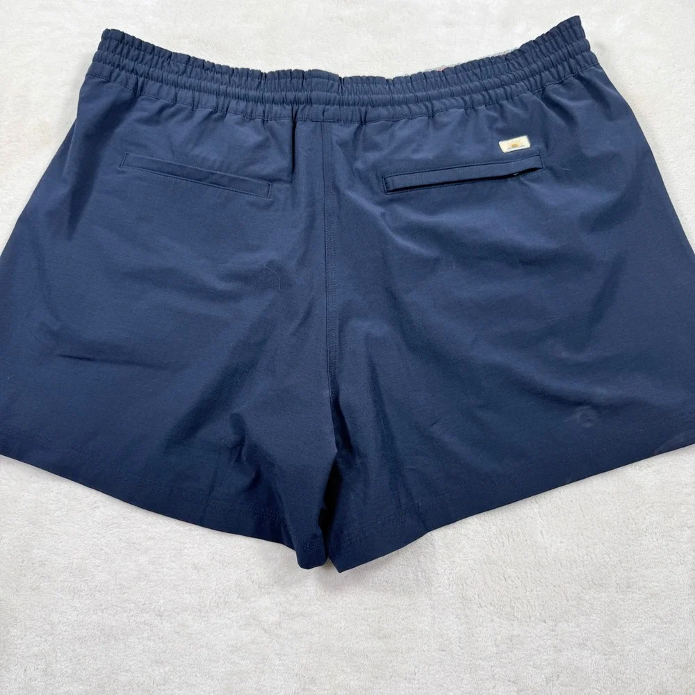 Faherty Brand All Day‎ Shorts Mens XXL Navy Blue Hybrid Swim Trunks Stretch 4.5